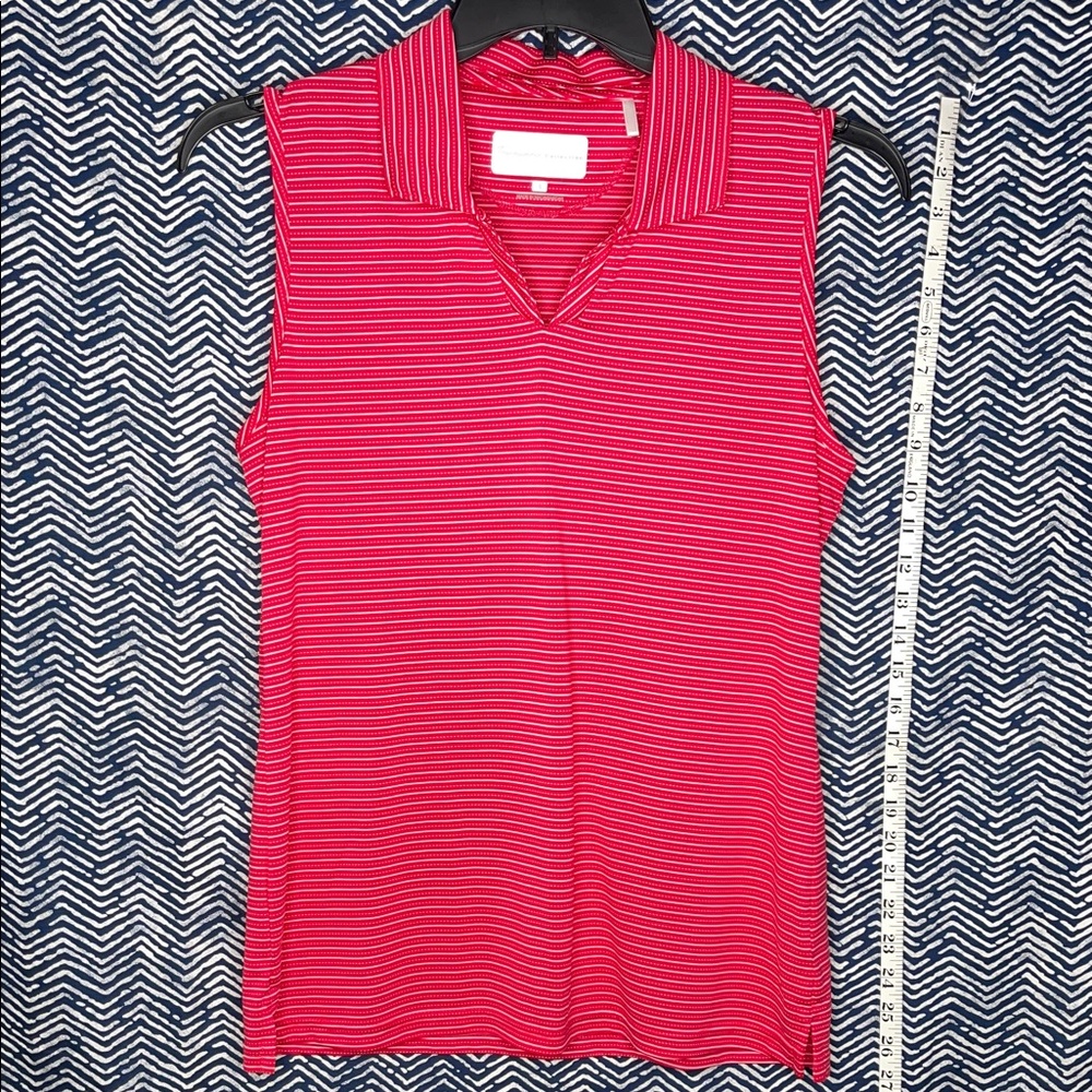 Vibrant Sleeveless Pink Striped Tank Top